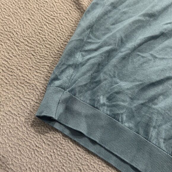 John Smedley Shirt Mens XL Blue England Knit Polo Preppy Sea Island Cotton - Picture 5 of 10